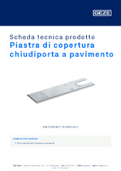 Piastra di copertura chiudiporta a pavimento Scheda tecnica prodotto IT