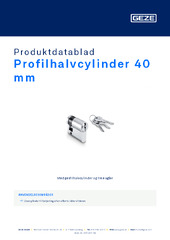 Profilhalvcylinder 40 mm Produktdatablad DA