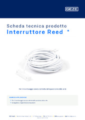 Interruttore Reed  * Scheda tecnica prodotto IT