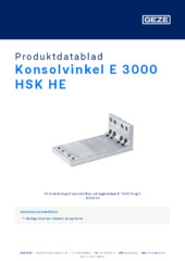Konsolvinkel E 3000 HSK HE Produktdatablad DA
