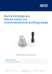 Górna część osi samozamykacza podłogowego Karta katalogowa PL
