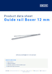 Guide rail Boxer 12 mm Product data sheet EN