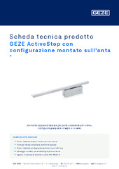 GEZE ActiveStop con configurazione montato sull'anta  * Scheda tecnica prodotto IT