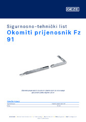 Okomiti prijenosnik Fz 91 Sigurnosno-tehnički list HR