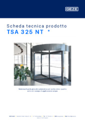 TSA 325 NT  * Scheda tecnica prodotto IT