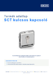 SCT kulcsos kapcsoló Termék adatlap HU