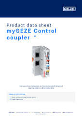 myGEZE Control coupler  * Product data sheet EN