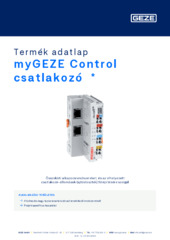 myGEZE Control csatlakozó  * Termék adatlap HU