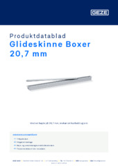 Glideskinne Boxer 20,7 mm Produktdatablad DA