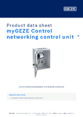 myGEZE Control networking control unit  * Product data sheet EN