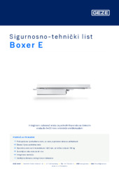 Boxer E Sigurnosno-tehnički list HR