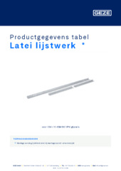 Latei lijstwerk  * Productgegevens tabel NL