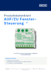 AUF/ZU Fenster-Steuerung  * Produktdatenblatt DE
