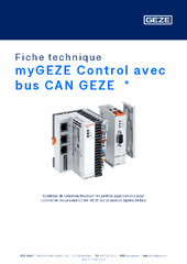 myGEZE Control avec bus CAN GEZE  * Fiche technique FR