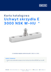 Uchwyt skrzydła E 3000 NSK W-HU  * Karta katalogowa PL