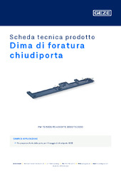Dima di foratura chiudiporta Scheda tecnica prodotto IT