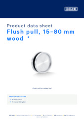 Flush pull, 15-80 mm wood  * Product data sheet EN