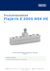 Fløjbrik E 3000 NSK HE  * Produktdatablad DA