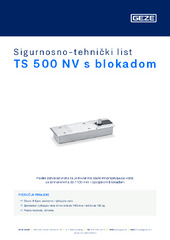 TS 500 NV s blokadom Sigurnosno-tehnički list HR