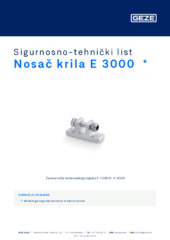 Nosač krila E 3000  * Sigurnosno-tehnički list HR