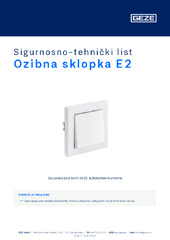 Ozibna sklopka E2 Sigurnosno-tehnički list HR