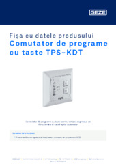 Comutator de programe cu taste TPS-KDT Fișa cu datele produsului RO