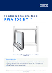 RWA 105 NT  * Productgegevens tabel NL