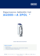 A4000--A 2POL  * Sigurnosno-tehnički list HR