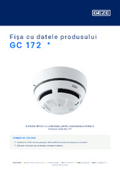 GC 172  * Fișa cu datele produsului RO