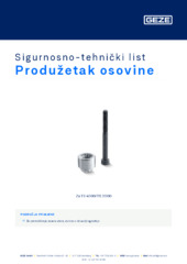 Produžetak osovine Sigurnosno-tehnički list HR