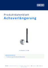 Achsverlängerung Produktdatenblatt DE