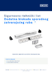 Dodatna blokada sporednog zatvarajućeg ruba  * Sigurnosno-tehnički list HR