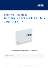 Kimlik kartı RFID (EM / 125 kHz)  * Ürün veri sayfası TR