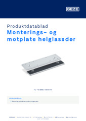 Monterings- og motplate helglassdør Produktdatablad NB