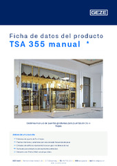 TSA 355 manual  * Ficha de datos del producto ES