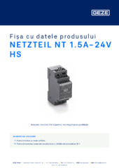 NETZTEIL NT 1.5A-24V HS Fișa cu datele produsului RO