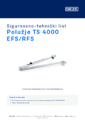 Polužje TS 4000 EFS/RFS Sigurnosno-tehnički list HR