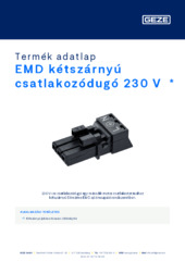 EMD kétszárnyú csatlakozódugó 230 V  * Termék adatlap HU