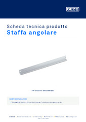 Staffa angolare Scheda tecnica prodotto IT