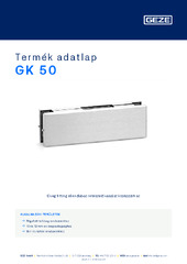 GK 50 Termék adatlap HU