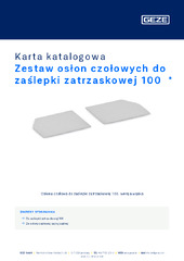 Zestaw osłon czołowych do zaślepki zatrzaskowej 100  * Karta katalogowa PL