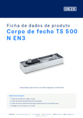 Corpo de fecho TS 500 N EN3 Ficha de dados de produto PT