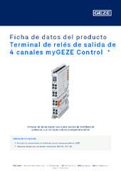 Terminal de relés de salida de 4 canales myGEZE Control  * Ficha de datos del producto ES
