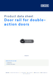Door rail for double-action doors Product data sheet EN
