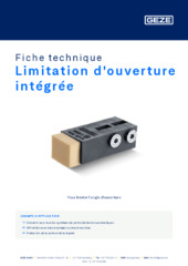 Limitation d'ouverture intégrée Fiche technique FR