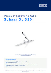 Schaar OL 320 Productgegevens tabel NL