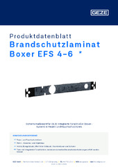 Brandschutzlaminat Boxer EFS 4-6  * Produktdatenblatt DE