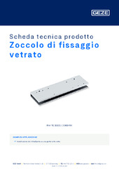 Zoccolo di fissaggio vetrato Scheda tecnica prodotto IT