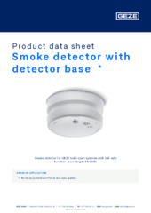 Smoke detector with detector base  * Product data sheet EN