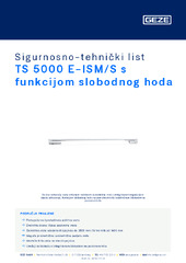 TS 5000 E-ISM/S s funkcijom slobodnog hoda Sigurnosno-tehnički list HR